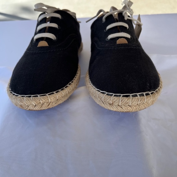 Olukai Kaula Pa’a Li Espadrille NWT Black Canvas Lace-Up Flats Sneakers Size 9.5 - Picture 4 of 10